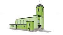 Návrh fasády kostol Bolešov