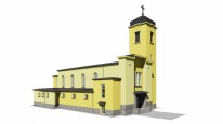 Návrh fasády kostol Bolešov